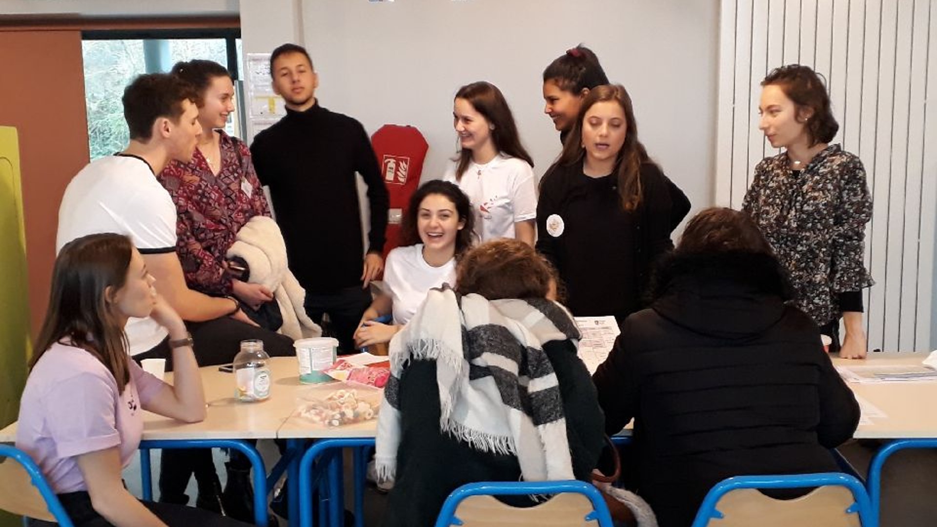 Journée Portes Ouvertes janvier 2018 - les ENS1 sur le stand de la prépa ENS